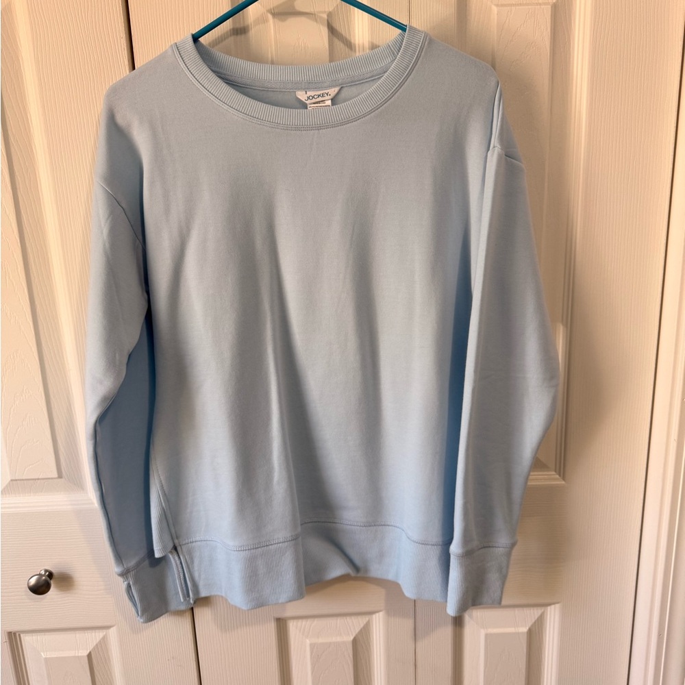 Jockey Pale Blue Women’s Crewneck Pullover Sweatshirt